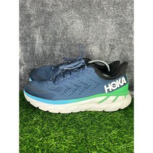 HOKA ONE ONE Clifton 7 Men’s Running Shoes Blue Green Size 10.5 US